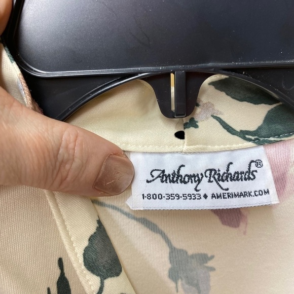 Anthony Richards Blouse Womens Size Large Floral Long Sleeves Button Front - Picture 5 of 9